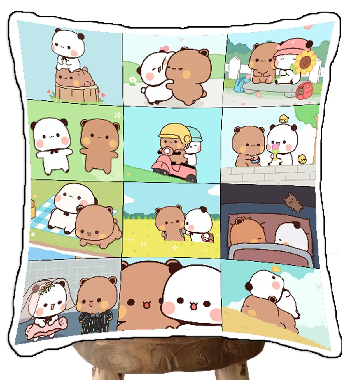 DONT JUDGE ME Peach GOMA Milk Mocha Bear Panda GUGU BUBU DUDU Love Sweety Cutie Cute DUDU BUBU Couples Love Bird Cartoon | Prin