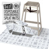 Theo'S Mats 60 Count Disposable Mats For Under High Chair - 100% Biodegradable & Compostable 47' X 29' Splat Mat Floor Coverin