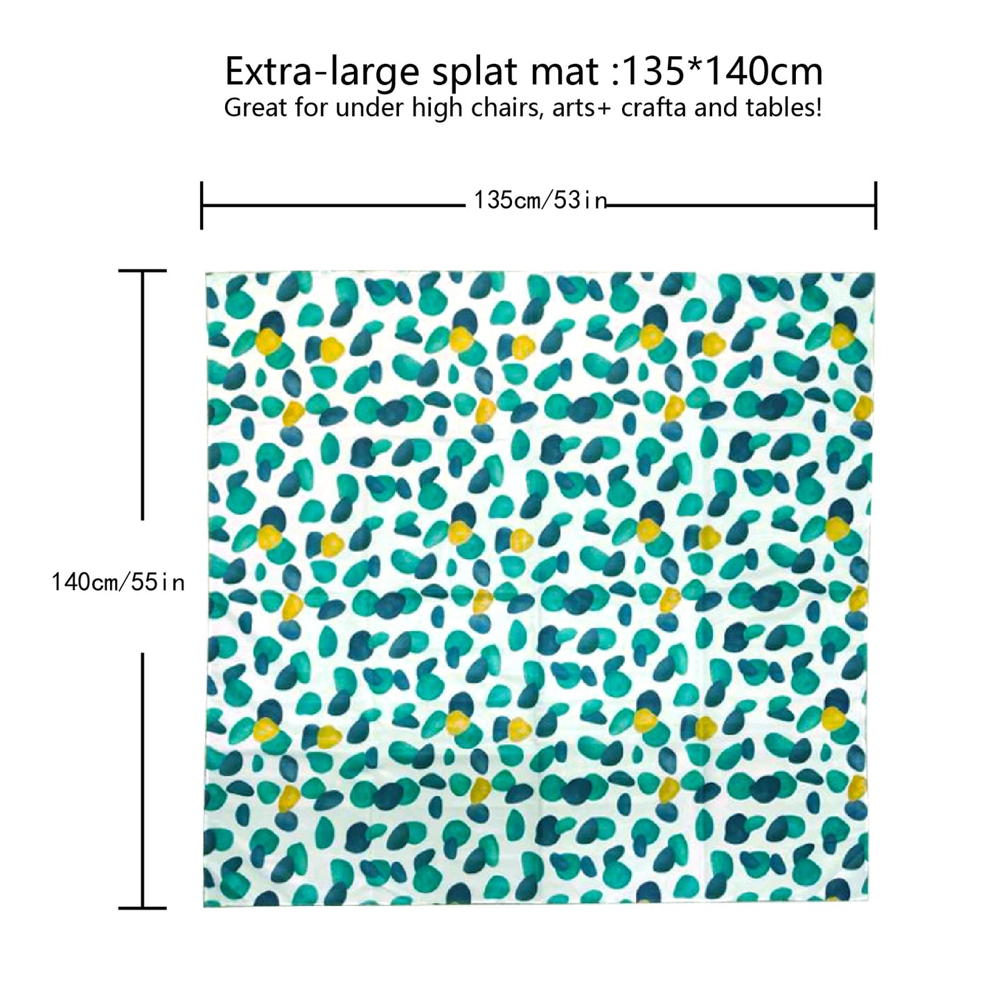 Joyo Roy 135X140 Cm Baby Floor Mat Splat Mat High Chair Mat Waterproof Mat Play Mat For Toddlers Splat Mat For Under High Chair