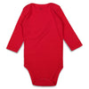Romperinbox Unisex Solid Baby Bodysuit 0-24 Months (9-12 Months, Red Long Sleeve)