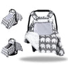 Car Seat Cover For Babies, Cotton Opening Minky Carseat Canopy For Newborn, Multiuse, Mom Nursing Breastfeeding Covers, Minky Bl