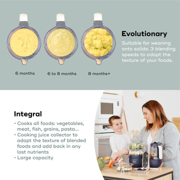 Babymoov Duo Meal Station Xl, 6 In 1 Food Processor With Steamer, Multi-Speed Blender, Warmer, Defroster & Sterilizer (Nutrition