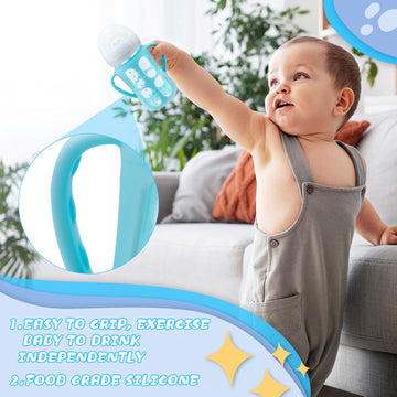 Silicone Sleeves For Philips Avent Baby Bottles 3 Pack, Anti Breakage Baby Bottle Holder With Handle For Avent Glass Natural Bab