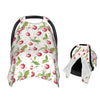 Muishi Cherries and Polka Dot Baby Car Seat Canopy Nursing Cover for Newborn Car Seat Breastfeeding Covers Blanket Newborn Showe