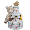 Lil' Baby Cakes Safari Diaper Cake - Beautiful Safari-Themed Baby Gift Using Size 1 Swaddler Diapers - Perfect For Baby Showers
