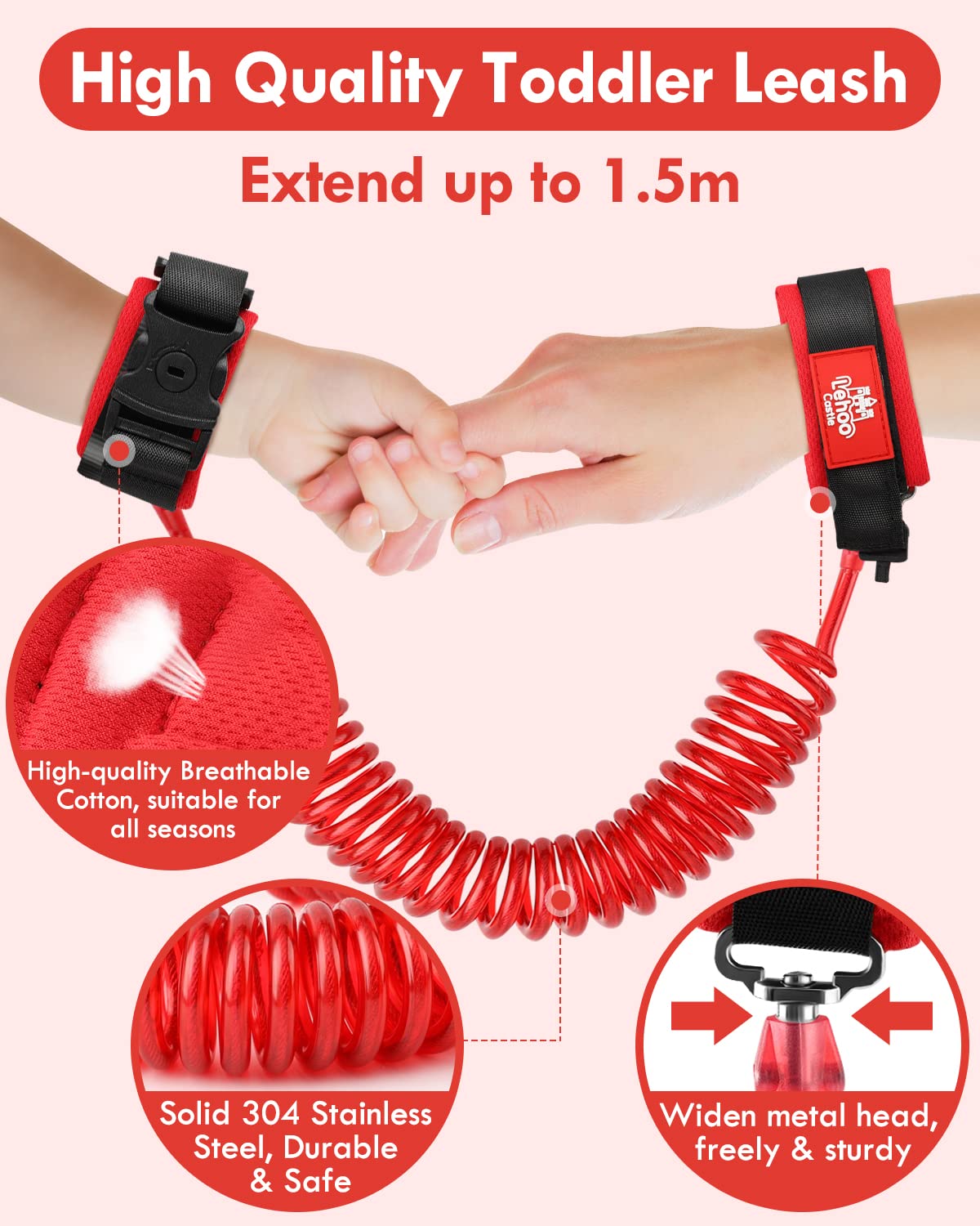 Lehoo Castle Toddler Leash For Walking, Baby Leashes For Toddlers Boys, Kid Harness With Leash, Child Safety Leash Anti Lost Wri