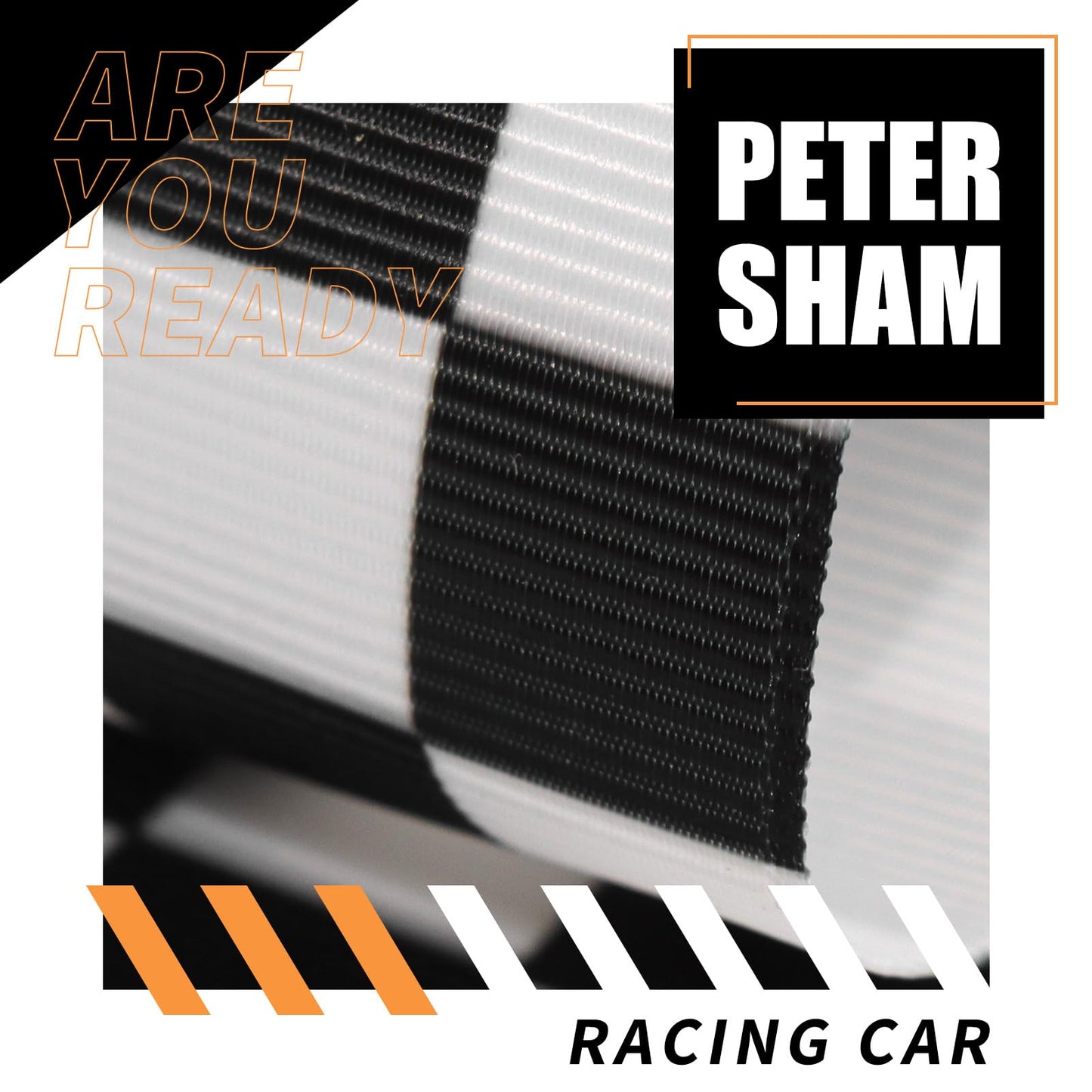 Yanjie 5' Checkered Hair Bow Black And White Bow Racing Checkered Flag Hair Bow Elastic Plaid Bow Headband Hair Accessories For