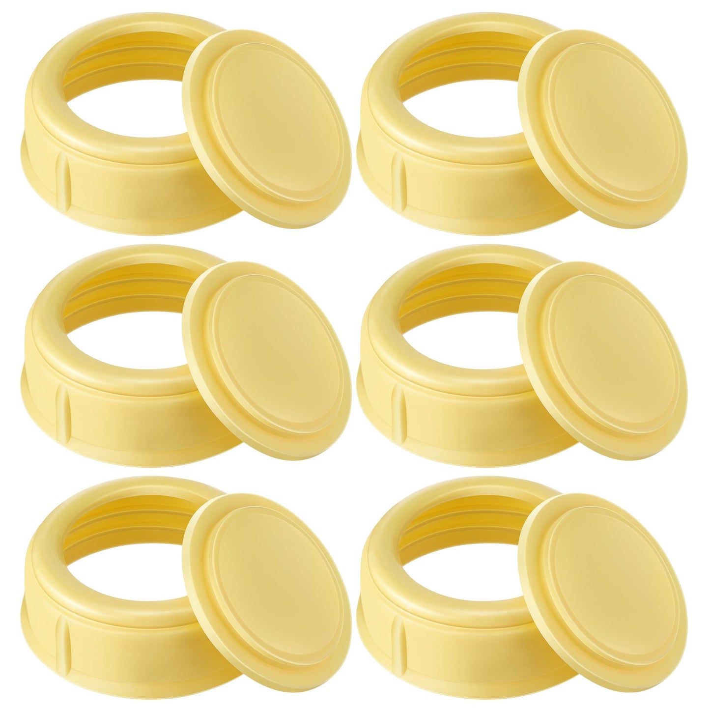HappyAlley 6 Pack Nipple Rings Compatible with Medela Baby 5oz & 8oz Plastic & Glass Bottles, Collar Rings Compatible with Medel