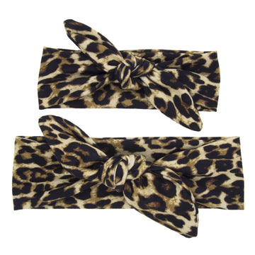 Ddnfo Mom And Baby Headbands Leopard Headwraps Infants Hair Bands(F13) (A-Leopard Headwraps)