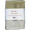 Nawrap Organic Cotton Mini Towel - 4 Ply - 10 X 10 In - Green X Ivory