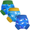 Moomoo Baby Swim Diapers 3 Pcs Waterproof Reusable Swim Diapers For Baby Swim Lesson 2T