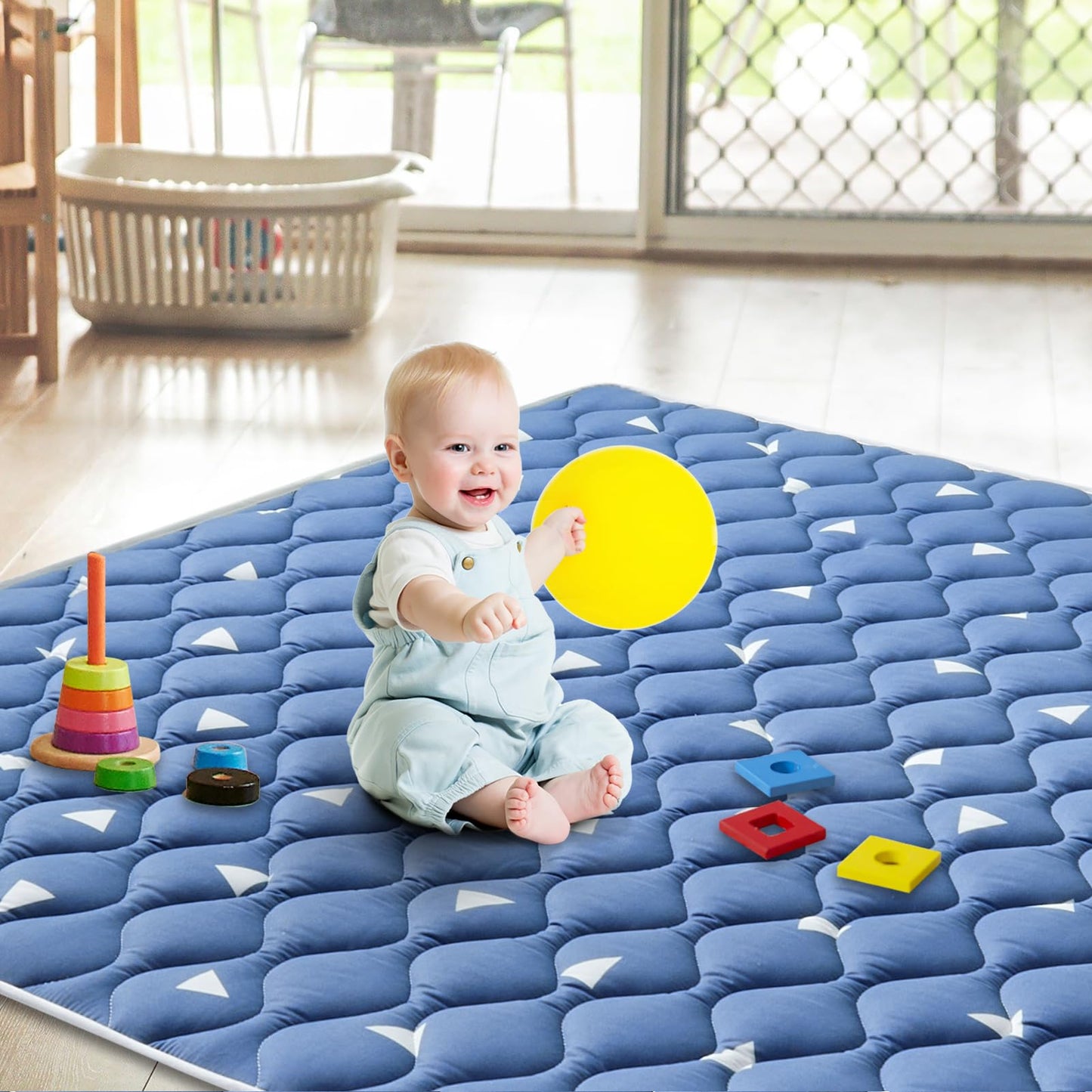 Lilyvibebearhappy Premium Foam Baby Play Mat 6 Ft X 4 Ft, Extra Large Soft Thicker Activity Playmats For Babies, Toddlers, Infan
