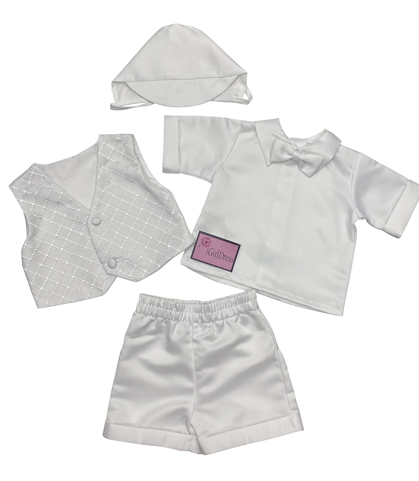 Igirldress Baby Toddler Boys Christening Short Sleeve Set 4T