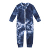 Owlivia Organic Cotton Baby Boy Girl Zip Up Sleep N Play, Footless, Long Sleeve(3-6 Months, Tie Dye Dark Navy)