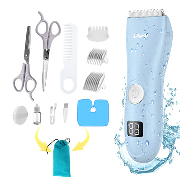 Openbeauty Baby Hair Clippers, Low Noise Hair Trimmer For Kids, Waterproof Usb Rechargeable Cordless Haircut Kit With Lcd Displa