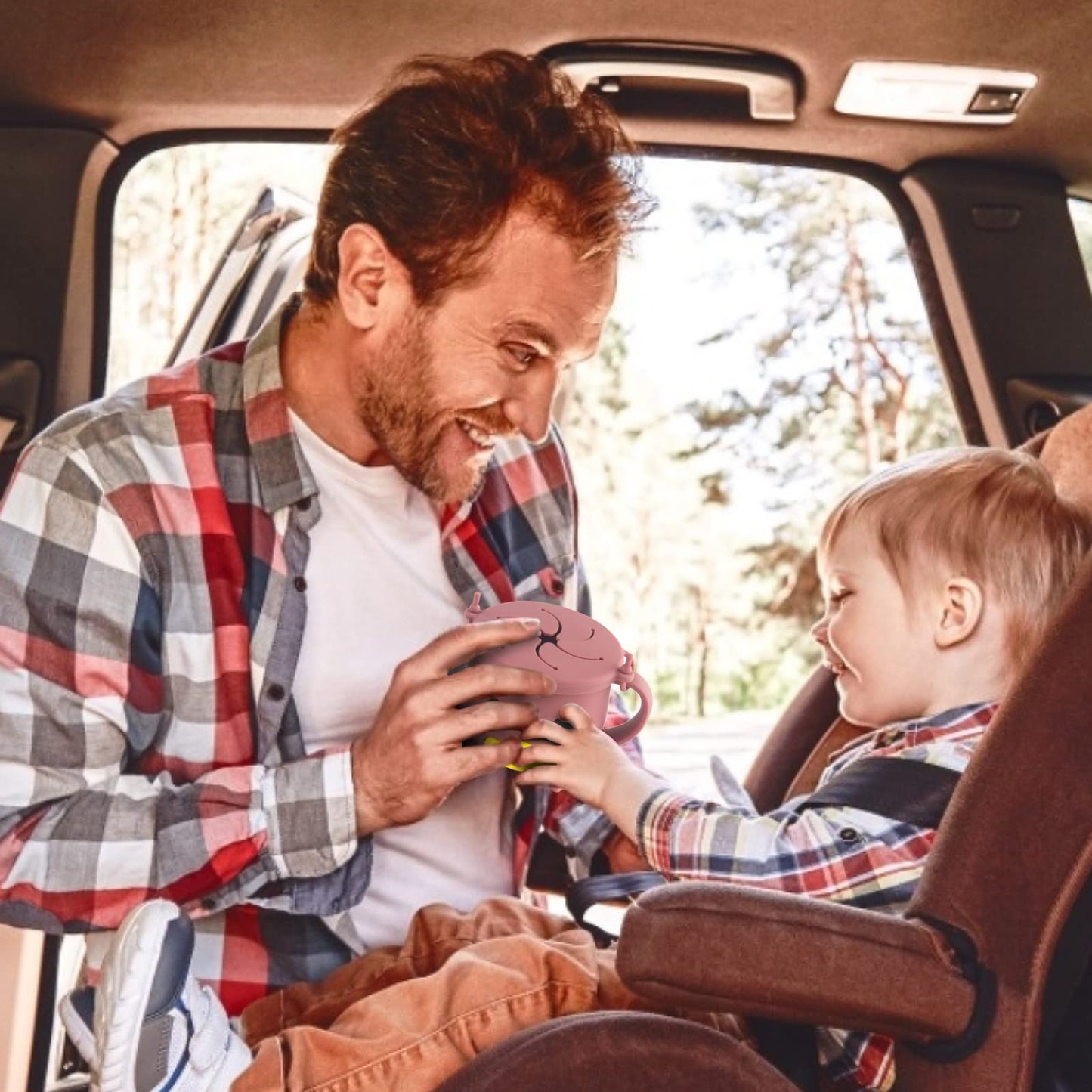 Silicone Snack Cup For Toddlers | Spill Proof Food Containers| Baby Snack Catcher| Food Grade Silicone Bpa-Free, Dishwasher Safe