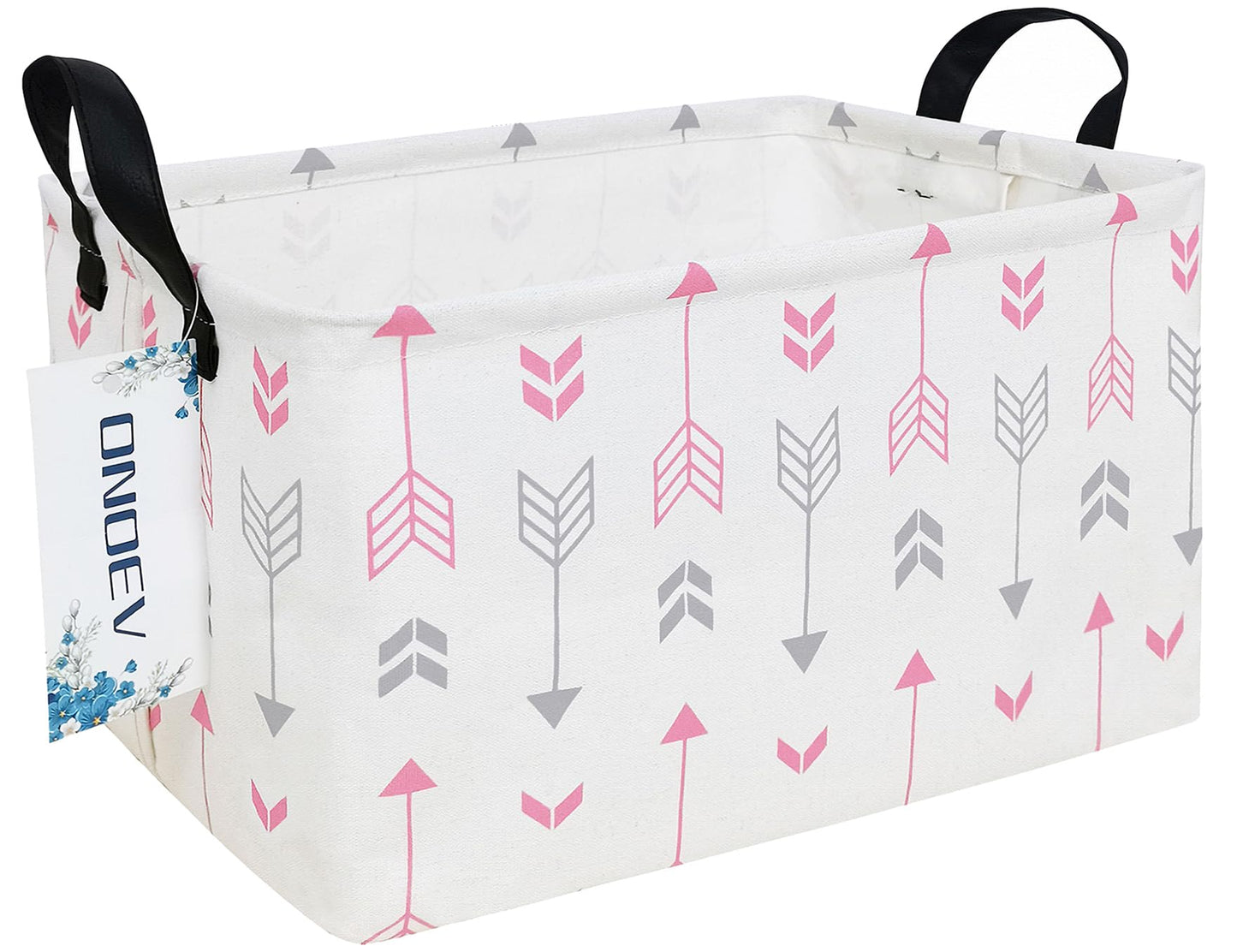 ONOEV Rectangular Folding Laundry Basket,waterproof Canvas Basket,gift basket,Suitable for childrens room,Office,Clothes,Toys S