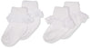 Jefferies Socks 2 Pack Eyelet Lace Trim And Lace Trim Sock - White/White, 3-12 Months