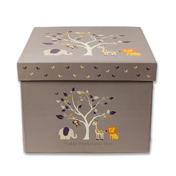 GroWings | Baby Keepsake Box, Baby Memory Box | Large Blue Keepsake Gifts Box for Newborn Baby Boy or Baby Girl | Strong, Durabl