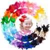 20Pcs Oaoleer 4.5Inch Grosgrain Ribbon Layered Bows Alligator Clips, Hair Accessories For Baby Girls, Toddlers, Kids, And Teens