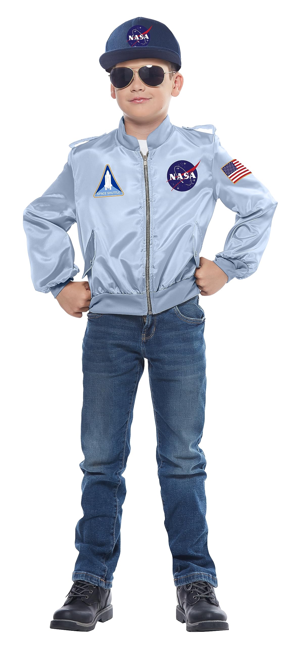 California Costumes NASA Flight Jacket Costume for Kids Large