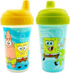 Cudlie Baby Boy 2 Pack 10 Oz Hard Spout Sippy Cup For Toddler, Sponge Bob