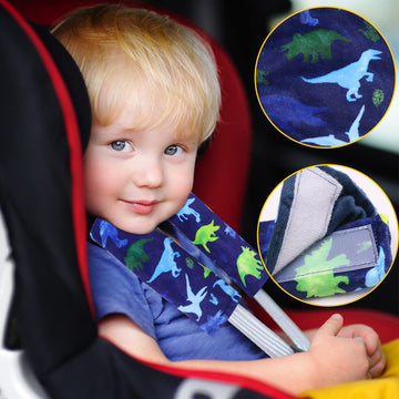 Baby Strap Cover, Stroller Strap Cover, Dinosaur Car Seat Strap Covers, Car Seat Straps Shoulder Pads, 2 Pack, Watercolor Patter