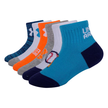 Under Armour Baby Boys Multi Pack Winner Essential Quarter Sock, Multi, 12-24 Months