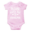 Cbtwear Please Pass Me To Grandma Baby Bodysuit Funny Infant Outfit Cute Newborn Clothes Unisex Romper (6 Months, Pink)