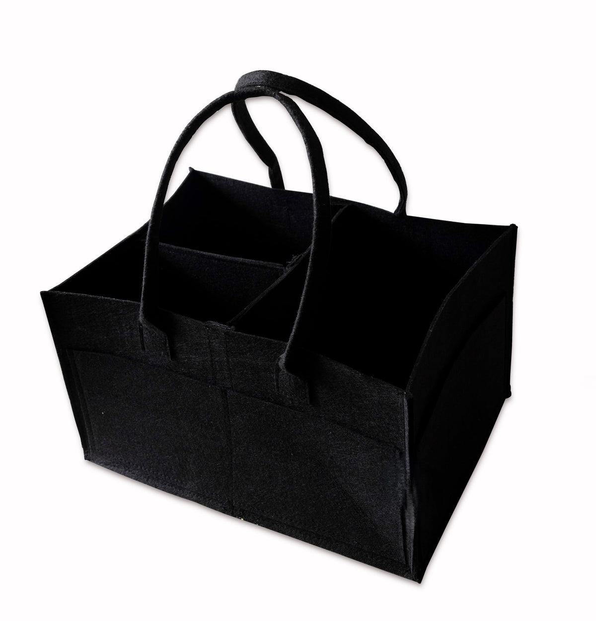 EVAYU Baby Diaper Bag Organizer, Large Capacity Storage Tote with Compartments for Nappies, Bottles and Essentials, Black