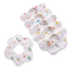 Ohequbao Baby Bib Saliva Towel, 8 Layer Can 360Rotate Petal Absorption Bandana Bibs Burp Cloths for Drooling And Teething Large
