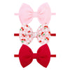 Lanmerry 3 Pcs Baby Girl Headbands 4.5 Pink Bows Cherry Hair Accessories Summer Outfits for Newborn Infant Toddler Girls Clothes