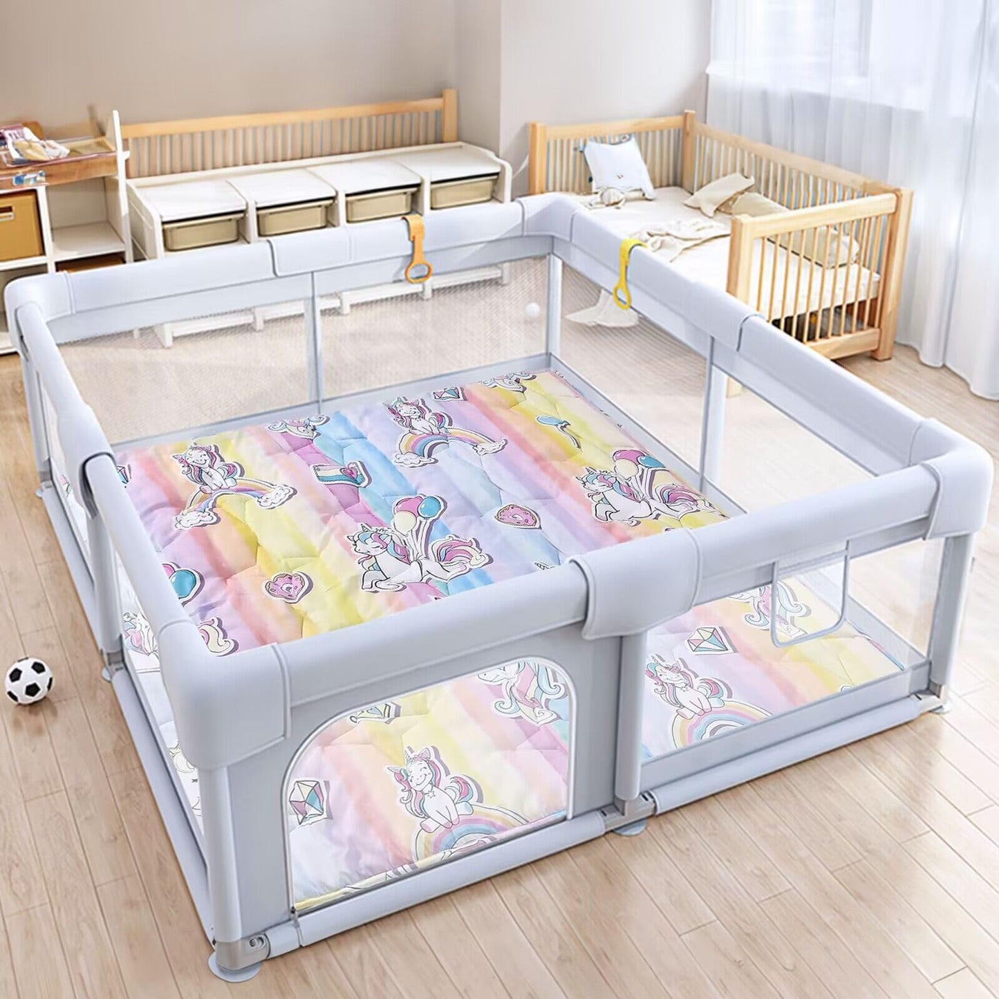 Napcure Baby Play Mat For Floor,50 50 Thick Ultra Soft Playpen Baby Mat For Playing,Non-Slip Baby Crawling Playmat For Ba