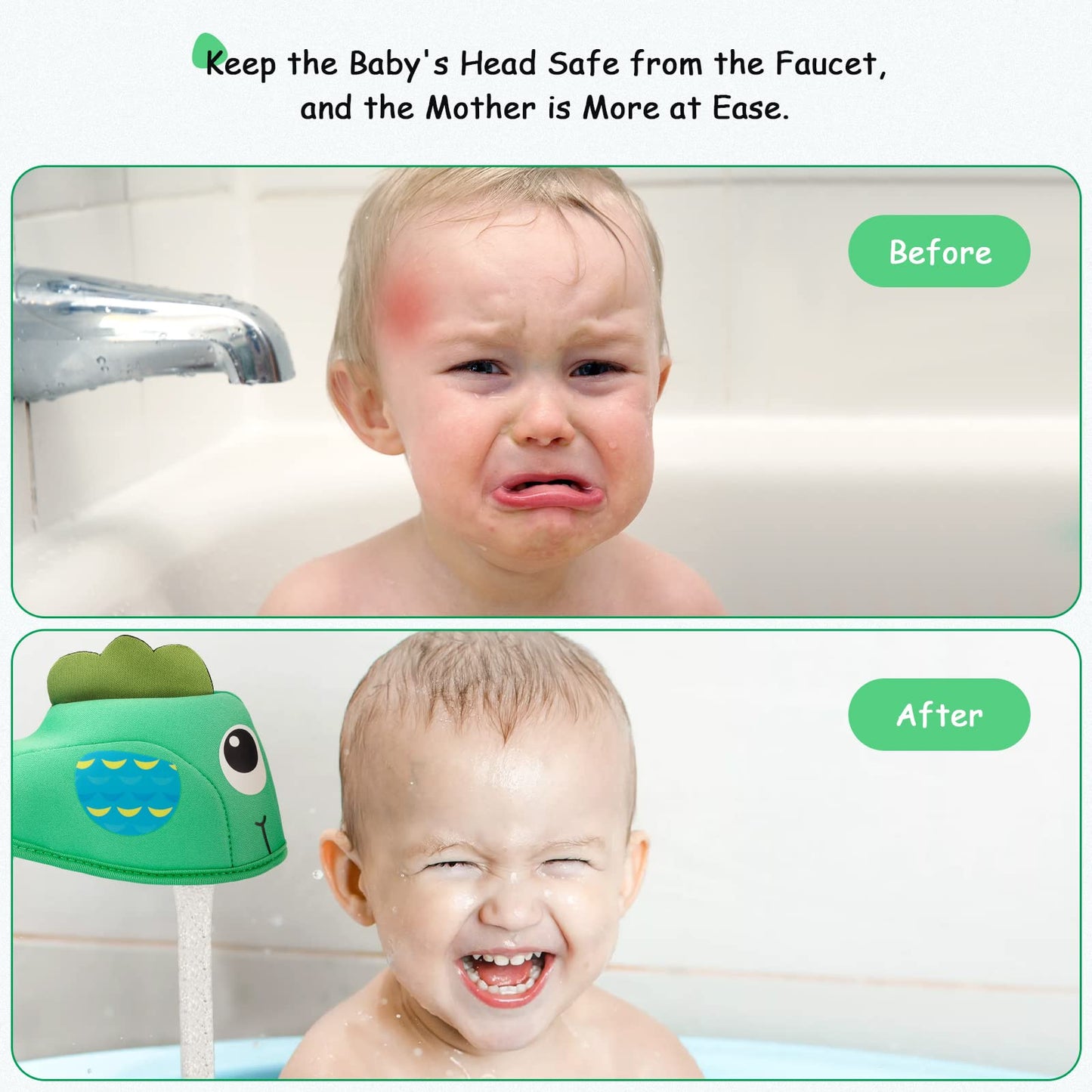 Bath Spout Cover For Bathtub, Baby Shower Protector Cover From Bumping Head During Bathing Time, Cute Soft Cartoon Fish Water Fa
