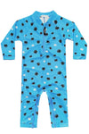 Baby Swimsuit Upf 50+ Protection Toddler Boy Blue Sunsuit Crab Beachwear Rash Guard Easier Diaper Changes 12-18 Months