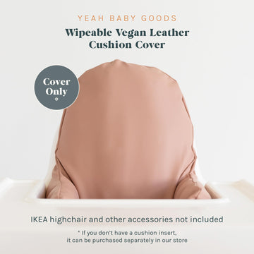 Yeah Baby Goods Wipeable Ikea Antilop Highchair Cushion Cover (Terracotta) - Soft, Waterproof Baby High Chair Cover