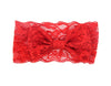 Koolgil Baby Girl'S Elegant Lace Bow Knot Headband Children'S Rhinestone Pearl Lace Headband For Birthday Party Photography (Red