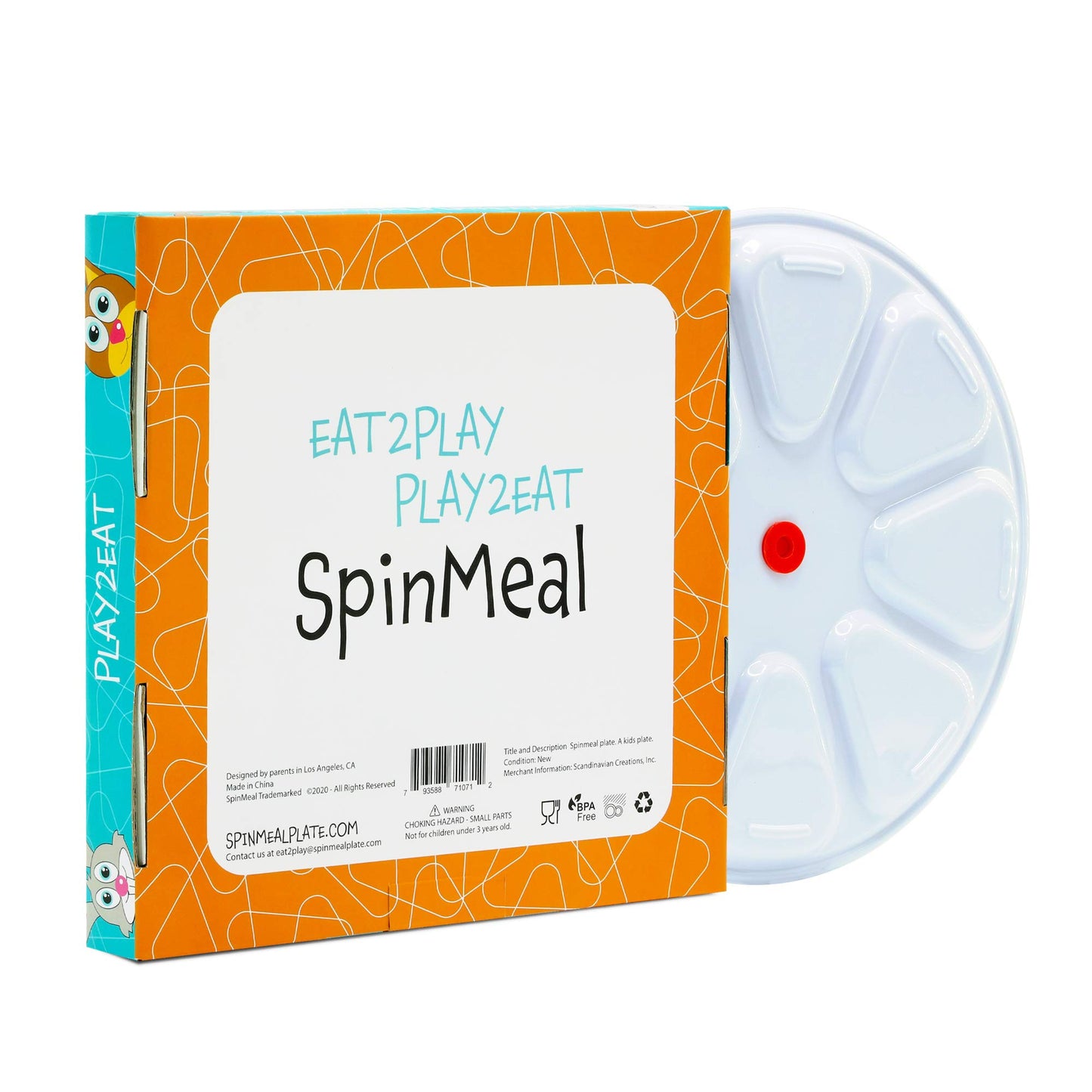 Spinmeal - Healthy Nutrition Plate For Picky Eaters - Spin The Arrow - Meals Are Fun Again