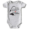 Azzwnee Fish With Grandpa Baby Boy Clothes Unisex Funny Baby Girl Baby Bodysuit Gray 0-3 Months