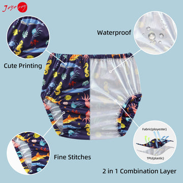 Joyo Roy 6Pcs Rubber Pants For Toddlers Rubber Training Pants For Toddlers Plastic Training Pants Plastic Diaper Covers Toddler