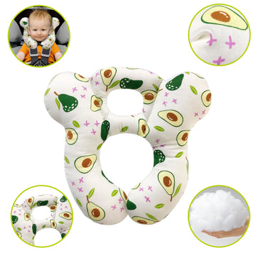 Deezomo Baby Travel Pillow,Soft And Skin Friendly Kids Cushion For Car Seat - Newborn Pillow For Pushchair,Car Seat,Travel (Whit