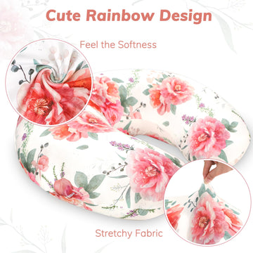 Pea Pod Nursing Pillow Cover Soft & Stretchy Removable Slipcover For Breastfeeding Pillows, Comfortable Nursing Pillow Case For