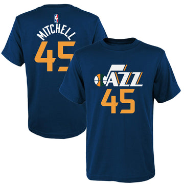 Nba Infants Toddler Team Color Alternate Game Time Name And Number Player T-Shirt (3T, Donovan Mitchell Utah Jazz Navy)