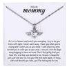 Mama of an Angel Baby Necklace, Miscarriage Gift for Loss of Baby Mother, Angel Wings Heart Necklace for Angels Mom, Infant Chil