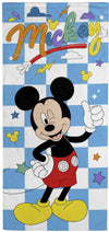 Disney Mickey Mouse Bath Pool Beach Towel - Checkered Kids Super Soft & Absorbent 100% Cotton Towel, Measures 28 X 58