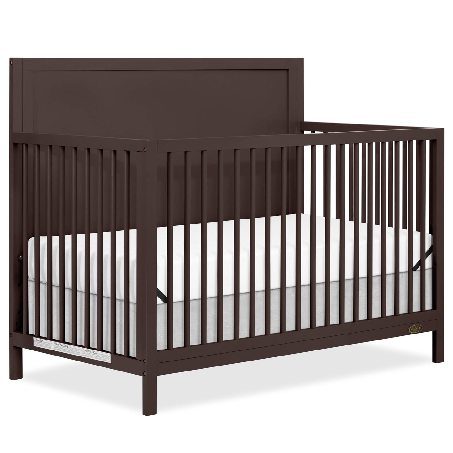 Dream On Me Dillian 5-in-1 Convertible Crib, Chocolate Chip, JPMA & Greenguard Gold Certified, Converts from Baby Crib to A Todd