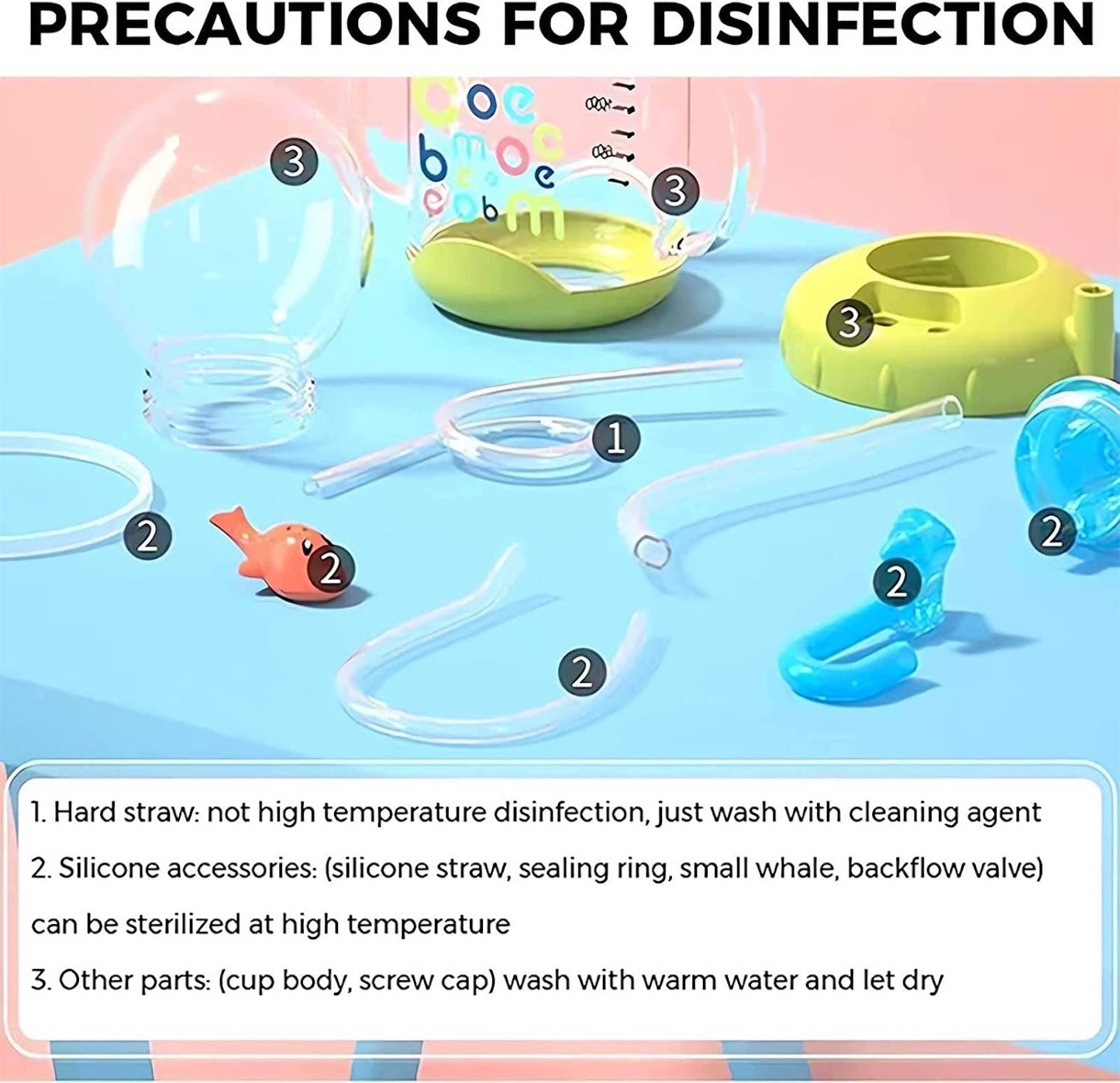 Drinking Cup With Whale Squirt, Cute Whale Cup Water Bottle, Whale Spray Sippy Cup, Leak Proof Weighted Straw Cup For Kids (220M