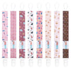 Alvababy Pacifier Clips 8 Pack Binky Paci Clip Holder Leashes For Baby Boys Girls 8Dp09-Da