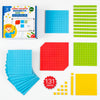 Simply magic 131 PCS Jumbo Magnetic Base Ten Blocks for Math, Place Value Blocks, Magnetic Base 10 Blocks Set for Teachers, Math