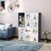 Bucketlist 12Door Plastic Sheet Kids Wardrobe Storage Rack Organizer For Clothes, Kids Furniture, Living Room, Bedroom, Small